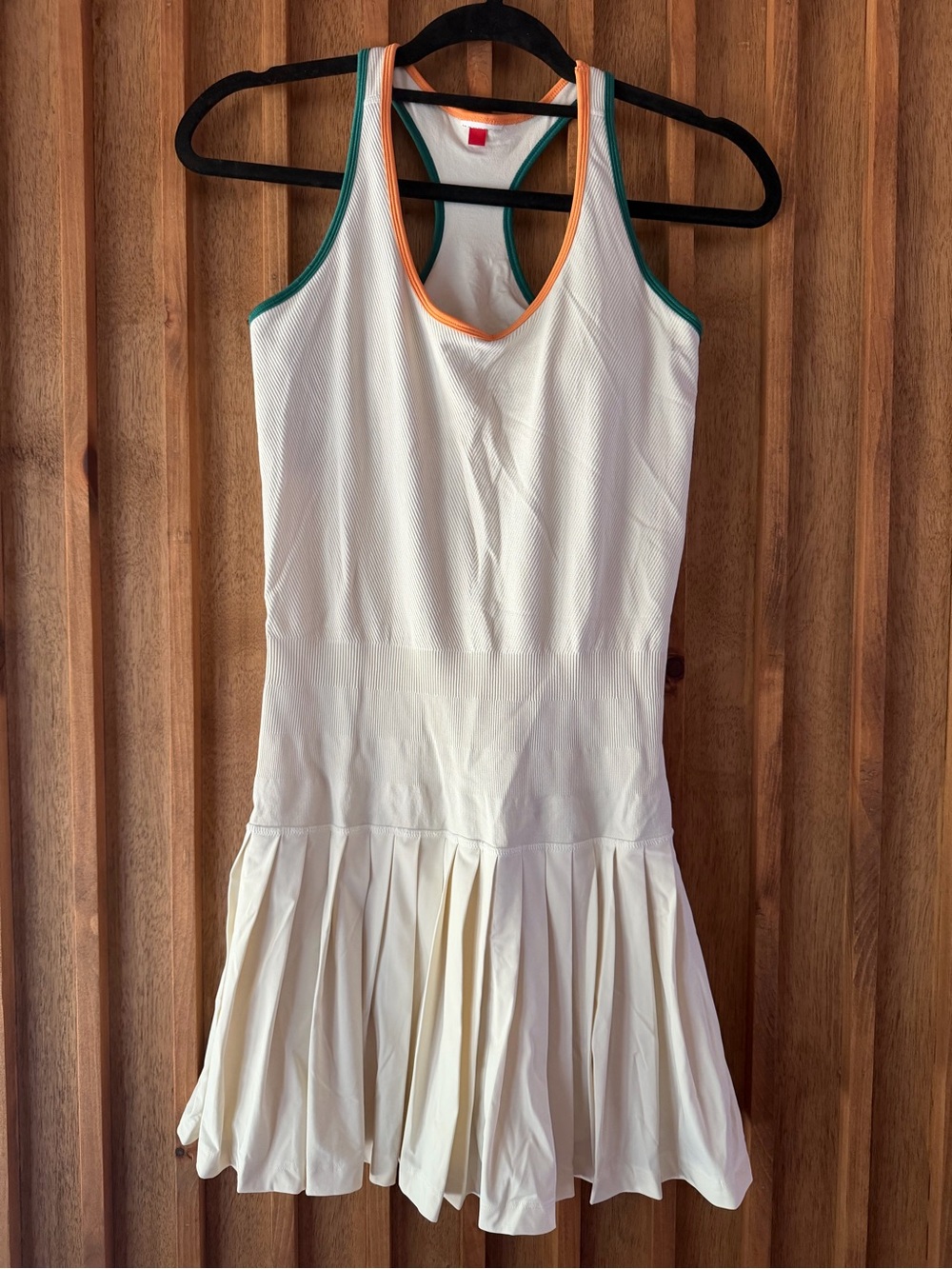 Wilson Cream Tennis Dress with Green and Orange Trim